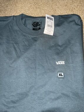 Vans Short Sleeve Logo Tee in Slate Blue XL T-Shirt